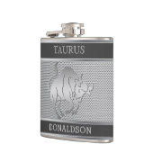 Taurus the Bull in Black en Silver Mesh Heupfles (Links)