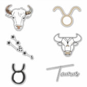 Taurus the Bull jarig astrologie zodiablack Sticker (Voorkant)