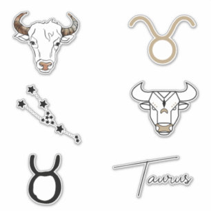 Taurus the Bull jarig astrologie zodiablack Sticker