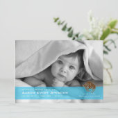 Taurus the Bull Photo Birth Announcement Kaart (Staand voorkant)