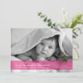 Taurus the Bull Photo Birth Announcement Kaart (Staand voorkant)