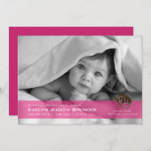 Taurus the Bull Photo Birth Announcement Kaart (Voorkant / Achterkant)