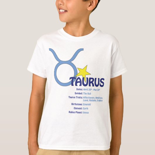Taurus Traits Kinder T-Shirt (Voorkant)