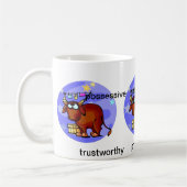  Taurus trekjes Cute Cartoon Zodiac Koffiemok (Links)