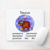  Taurus trekjes Cute Cartoon Zodiac Muismat (Met muis)