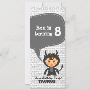 Taurus Uitnodiging Verjaardagsfeest