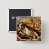 Taurus, van de Tekenen van de Zodiac Vierkante Button 5,1 Cm (Voorkant /achterkant)