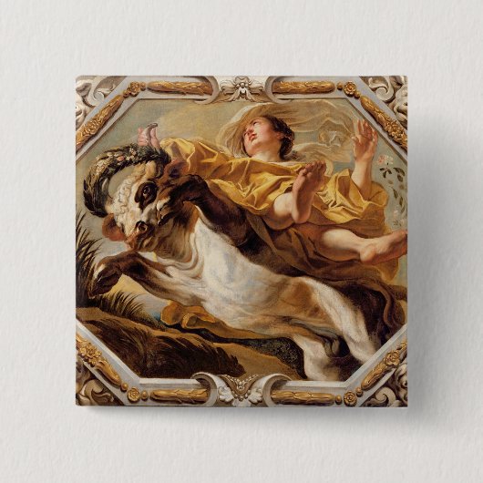 Taurus, van de Tekenen van de Zodiac Vierkante Button 5,1 Cm (Voorkant)