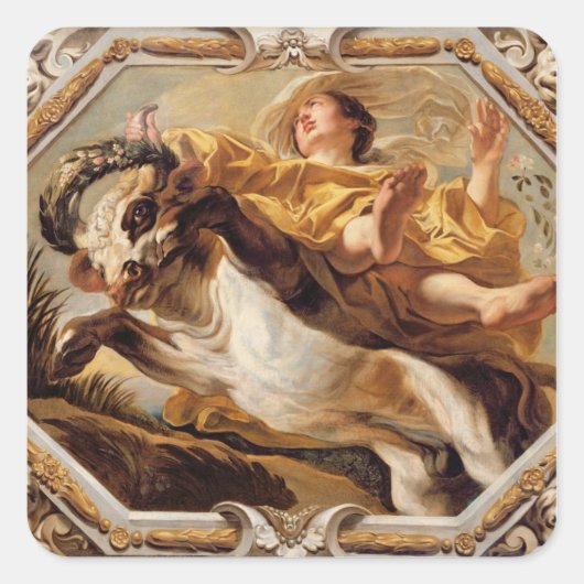 Taurus, van de Tekenen van de Zodiac Vierkante Sticker (Voorkant)