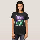 Taurus & Vegan Neon Letters T-shirt (Voorkant volledig)