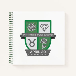 Taurus Verjaardag Crest™ voor 20-30 april Notitieboek