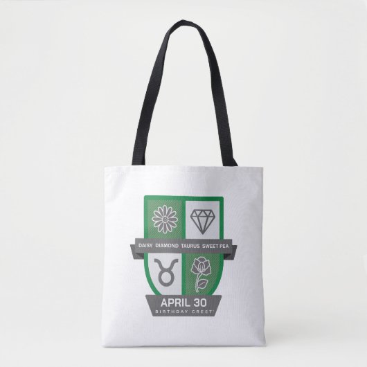 Taurus Verjaardag Crest™ voor 20-30 april Tote Bag (Voorkant)