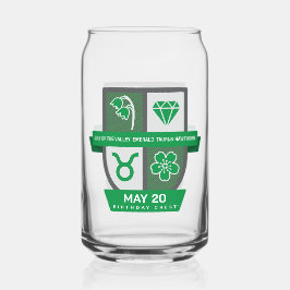 Taurus Verjaardagsembleem™ voor 1-20 mei Blikvorm Glas