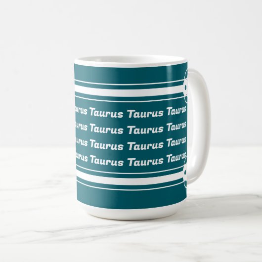 Taurus Vibes Coffee Mok (Voorkant rechts)