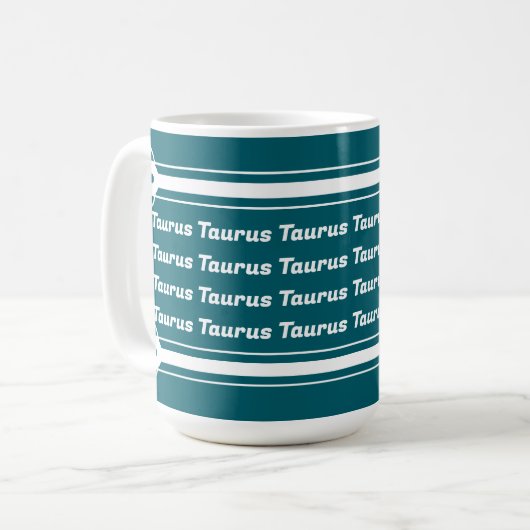Taurus Vibes Coffee Mok (Voorkant links)