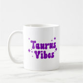 Taurus Vibes Zodiac Astrology Paars Stars Coffee Koffiemok (Links)