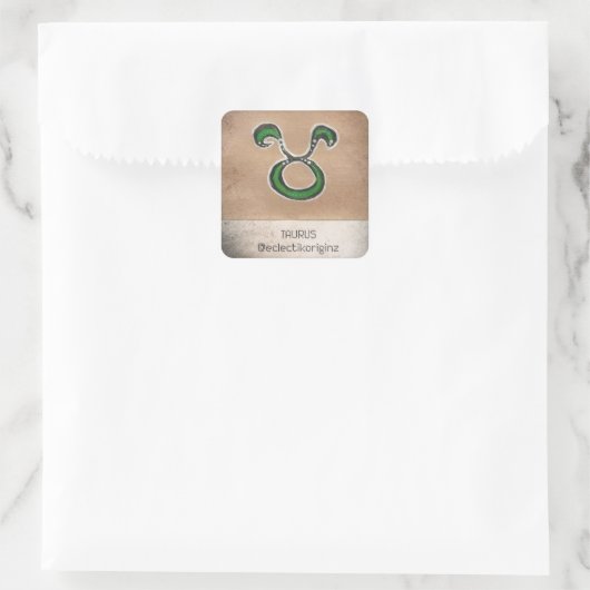 Taurus Vierkante Sticker (Tas)