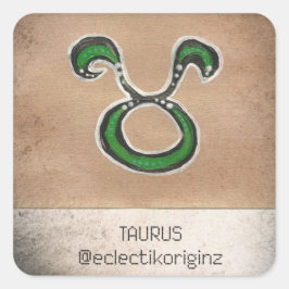 Taurus Vierkante Sticker