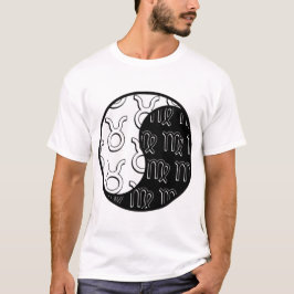 Taurus Virgo yin yang zodiaa koppel T-shirt