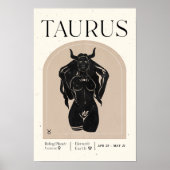 Taurus Vrouwelijk Zodiac Poster (Voorkant)