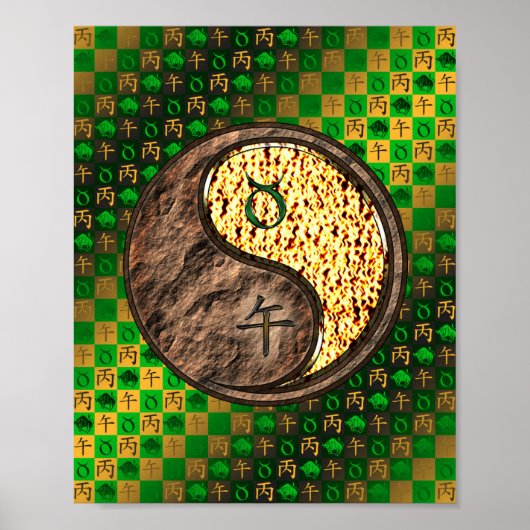 Taurus & Vuurpaard Poster (Voorkant)