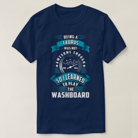 Taurus-wasbordspeler T-shirt (Design voorkant)