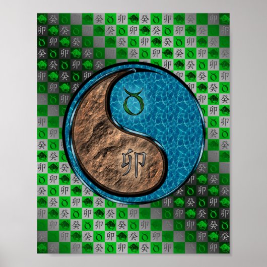 Taurus & Water Konijn Poster (Voorkant)