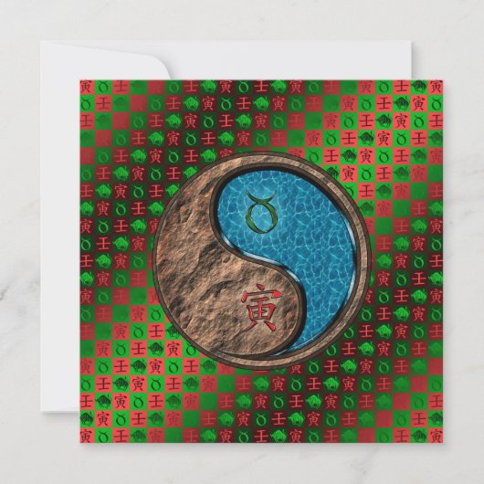 Taurus & Water Tiger Kaart (Voorkant)