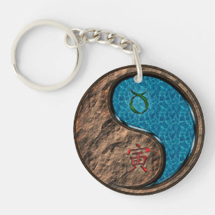Taurus & Water Tijger Sleutelhanger
