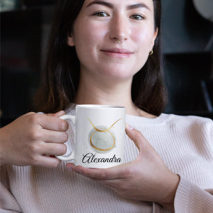 Taurus  Waterverf Zodiac Design Coffe Koffiemok