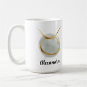 Taurus  Waterverf Zodiac Design Coffe Koffiemok (Links)