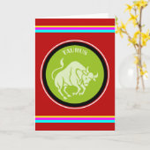 Taurus wenskaart kaart (Gele Bloem)