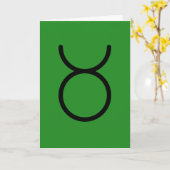 Taurus wenskaart kaart (Gele Bloem)