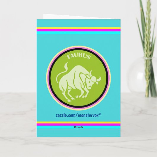 Taurus Wenskaart Kaart (Achterkant)