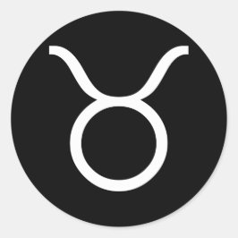 taurus white ronde sticker