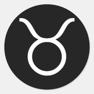 taurus white ronde sticker