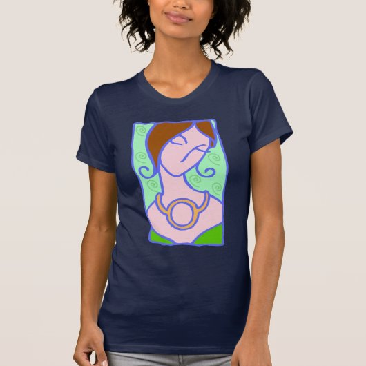 Taurus Woman van 1920 met symbool groen T-shirt (Voorkant)