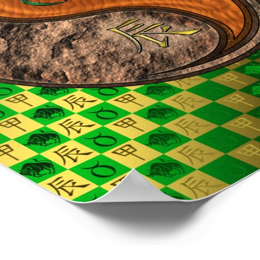 Taurus & Wood Dragon Poster (Hoek)