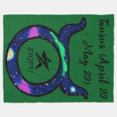 Taurus Worpdeken Fleece Deken (Voorkant (Horizontaal))