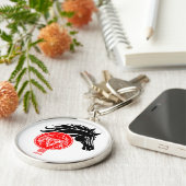 Taurus x Aangepast Jaar van het Paard 2026 Sleutelhanger (Zijkant)