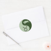 Taurus Yin Yang Ronde Sticker (Envelop)