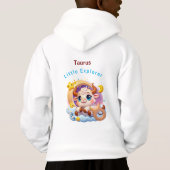 Taurus Young Explorer Zodiac Kids Hoodie Pullover (Achterkant)