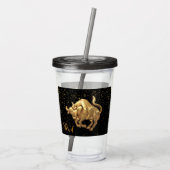 Taurus Zodiac Acryl Tumbler Acryl Drinkbeker (Achterkant)