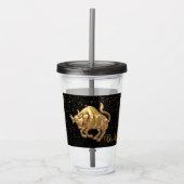 Taurus Zodiac Acryl Tumbler Acryl Drinkbeker (Voorkant)