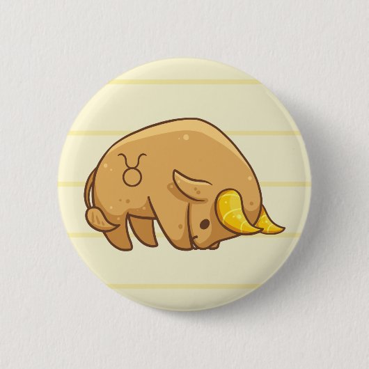 Taurus Zodiac Animal Button (Voorkant)