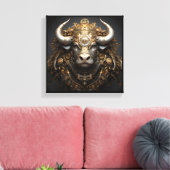 Taurus Zodiac Art Canvas (Insitu (Woonkamer))