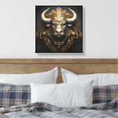 Taurus Zodiac Art Canvas (Insitu (Slaapkamer))
