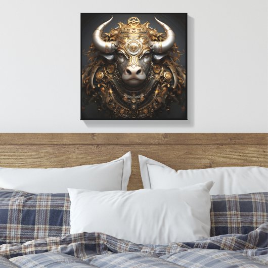 Taurus Zodiac Art Canvas (Insitu (Slaapkamer))