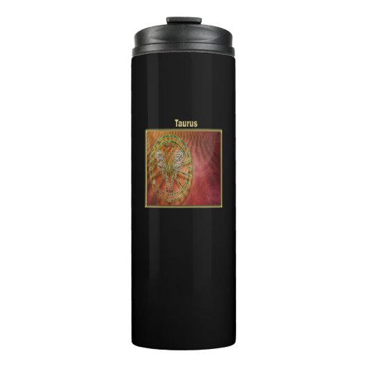 Taurus Zodiac Astrologie design Horoscope Thermosbeker (Voorkant)