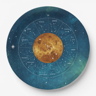 Taurus Zodiac Astrologisch Sign - Planet Venus Papieren Bordje